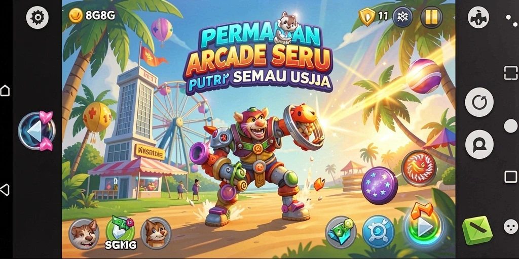 Screenshot 8G8G menampilkan aksi gameplay Arcade yang mendebarkan.