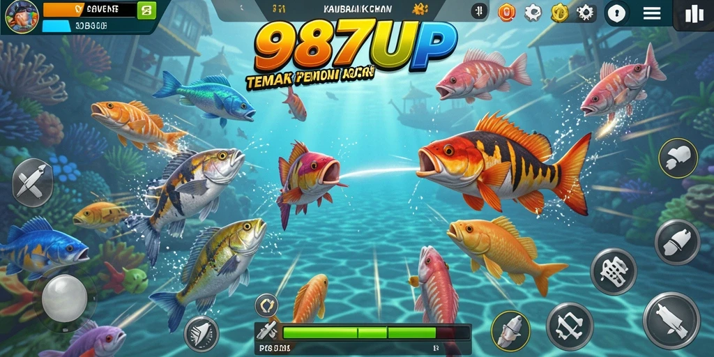 Tampilan gameplay Tembak Ikan dari 987UP yang seru.