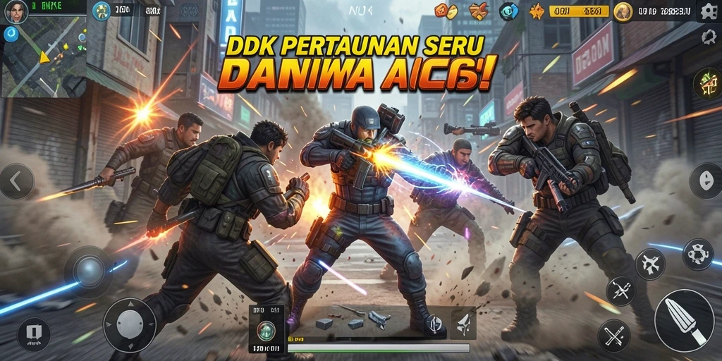 Gameplay menegangkan dalam DKK dengan aksi seru dan grafis menarik.