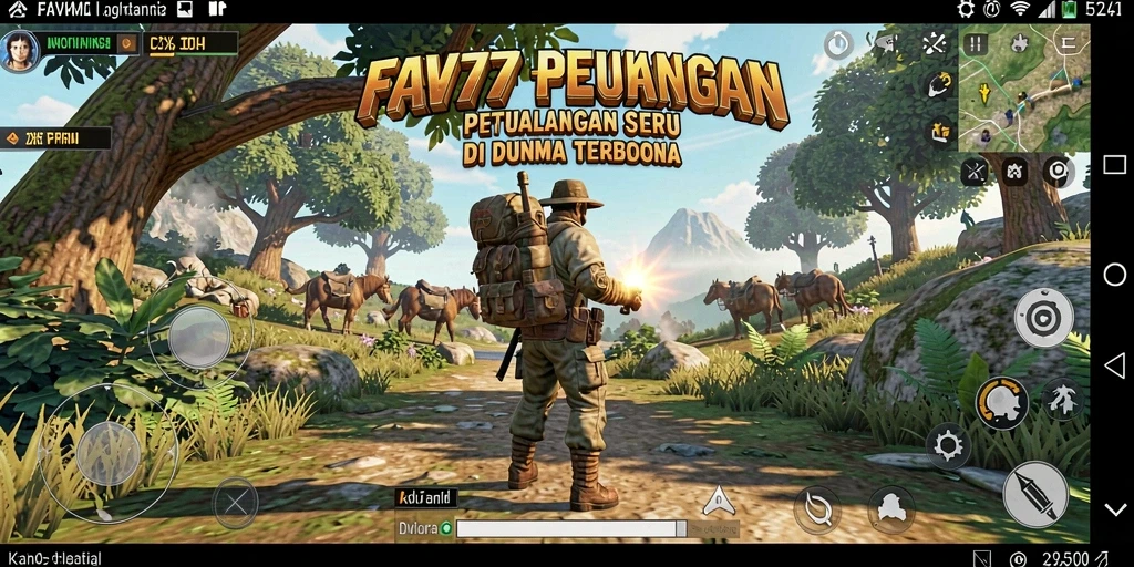 Tangkapan layar gameplay FAV77 menampilkan dunia terbuka yang menakjubkan.