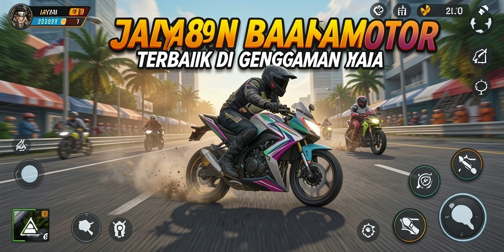 Tampilan grafis yang memukau dalam balapan motor JAYA89.