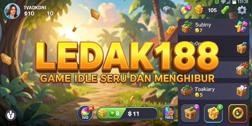 Tampilan screenshot utama LEDAK188 menampilkan gameplay Idle yang memikat.