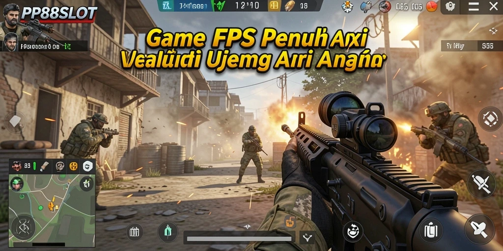 Screenshot gameplay PP88SLOT yang menampilkan aksi tembak-tembakan yang seru.