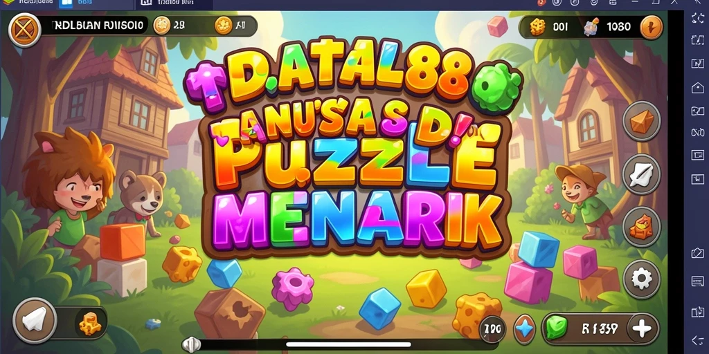 Screenshot RDI88 menunjukkan tampilan grafis puzzle yang menarik.