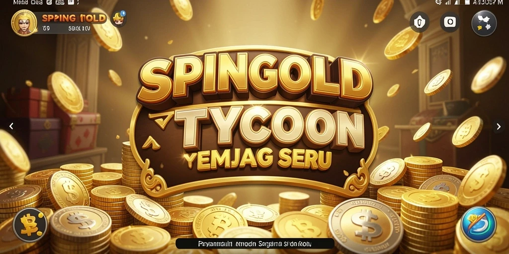 Screenshot gameplay SPINGOLD menampilkan pengelolaan tambang emas yang efektif.