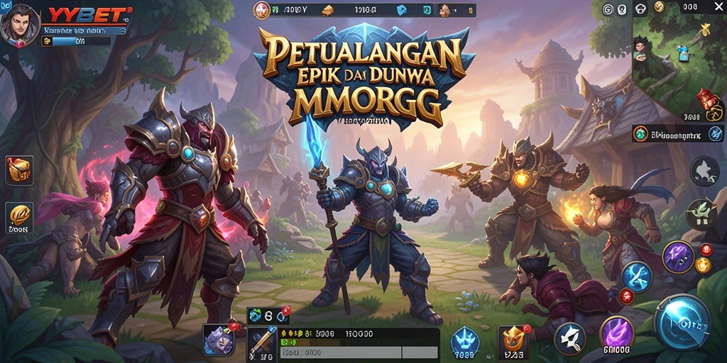 Tangkapan layar gameplay YYBET menunjukkan aksi pertempuran seru dalam MMORPG.