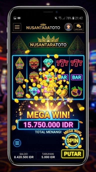Tampilan utama aplikasi nusantaratoto dengan berbagai kategori aplikasi.